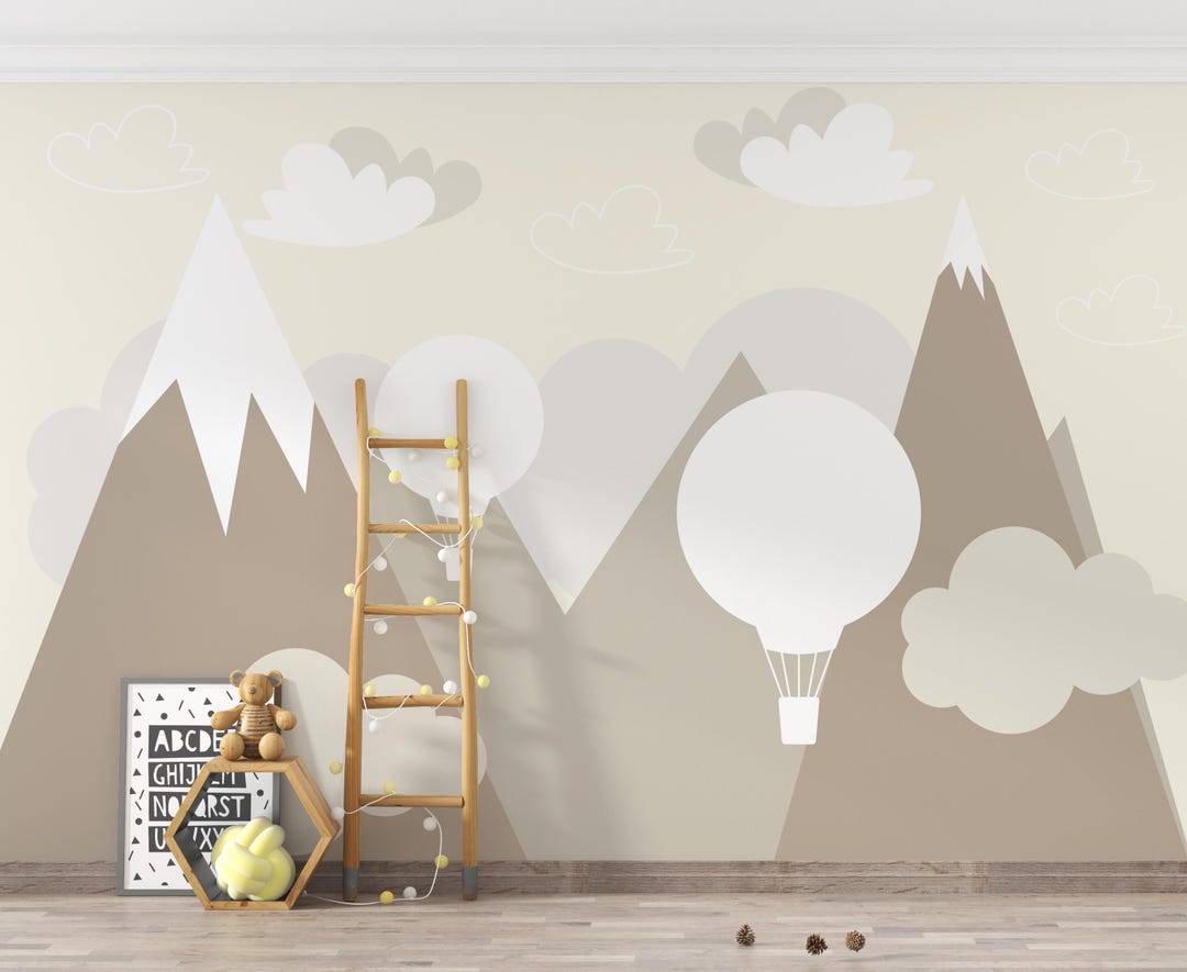 Adventure Peel and Stick Wallpaper Nursery Kids Room Mountains ...
