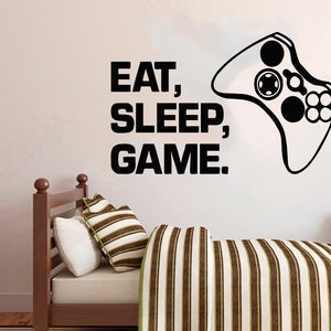 Gamer Wandtattoo | Videospiele Wandaufkleber | Controller Wandtattoo | Spielzimmer Wandkunst 2917