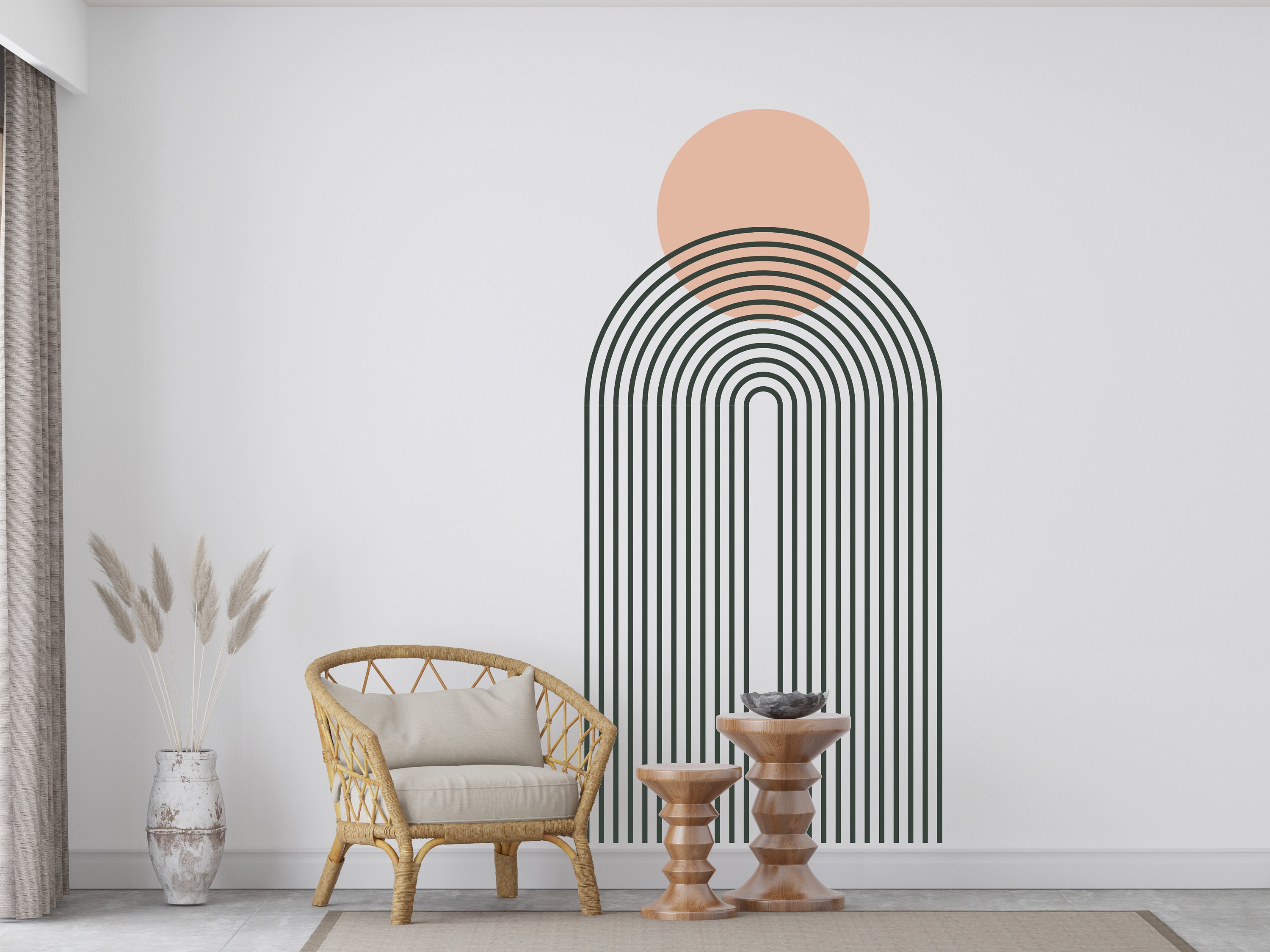 Bohemian Abstract Wall Art Boho Wall Decal Bohemian Wall Decor Etsy