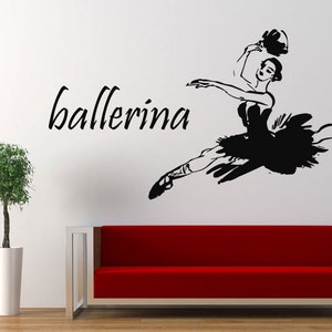 Ballett Wandtattoo | Ballerina Wandaufkleber | Tanz-Wanddekoration 1579