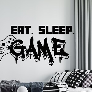Gamer Wall Decal Video Games Wall Sticker Controller Wall Decal Gaming Room Wall Art 440re