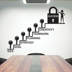Office Wall Decal Teamwork Quote Wall Sticker Office Decor Inspire Office Quote Motivation Idea Wall Art 2420re