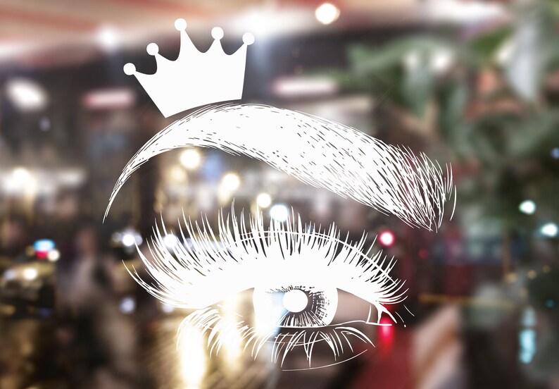 Eyelash Decals Eyelashes Wall Decal Window Sticker Beauty Etsy