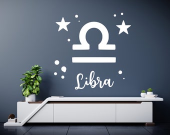 Libra Zodiac Constellation Horoscope Wall Sticker Zodiac Wall Art