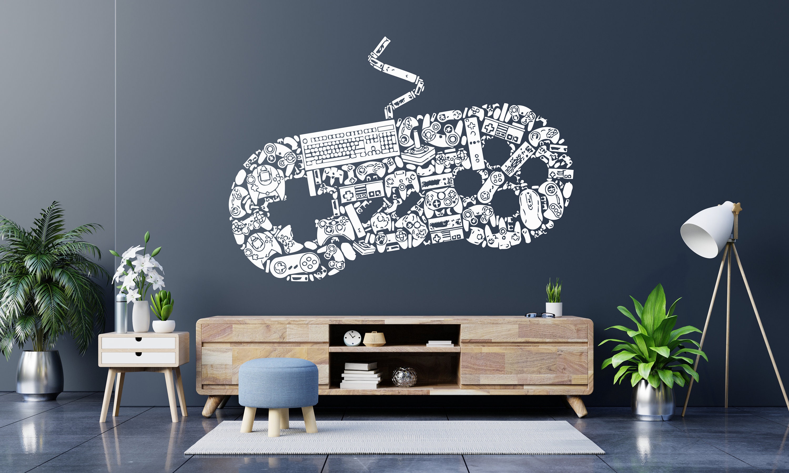 XXL Wall Sticker Gamer Player Game Over Wall Decals Vinyl Baby