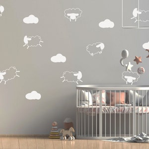 Sheep Clouds Wall Decal | Clouds Wall Decor for Nursery | Clouds Stickers for Wall | Set of Clouds | CL4