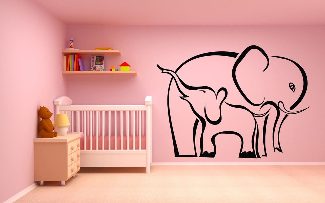 Elephant Wall Decal Elephant Wall Decor Elephant Wall Sticker Decals
