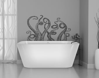 Octopus Tentacles Wall Decal | Octopus Tentacles Wall Sticker | Octopus Wall Art | Bathroom Wall Decor J014