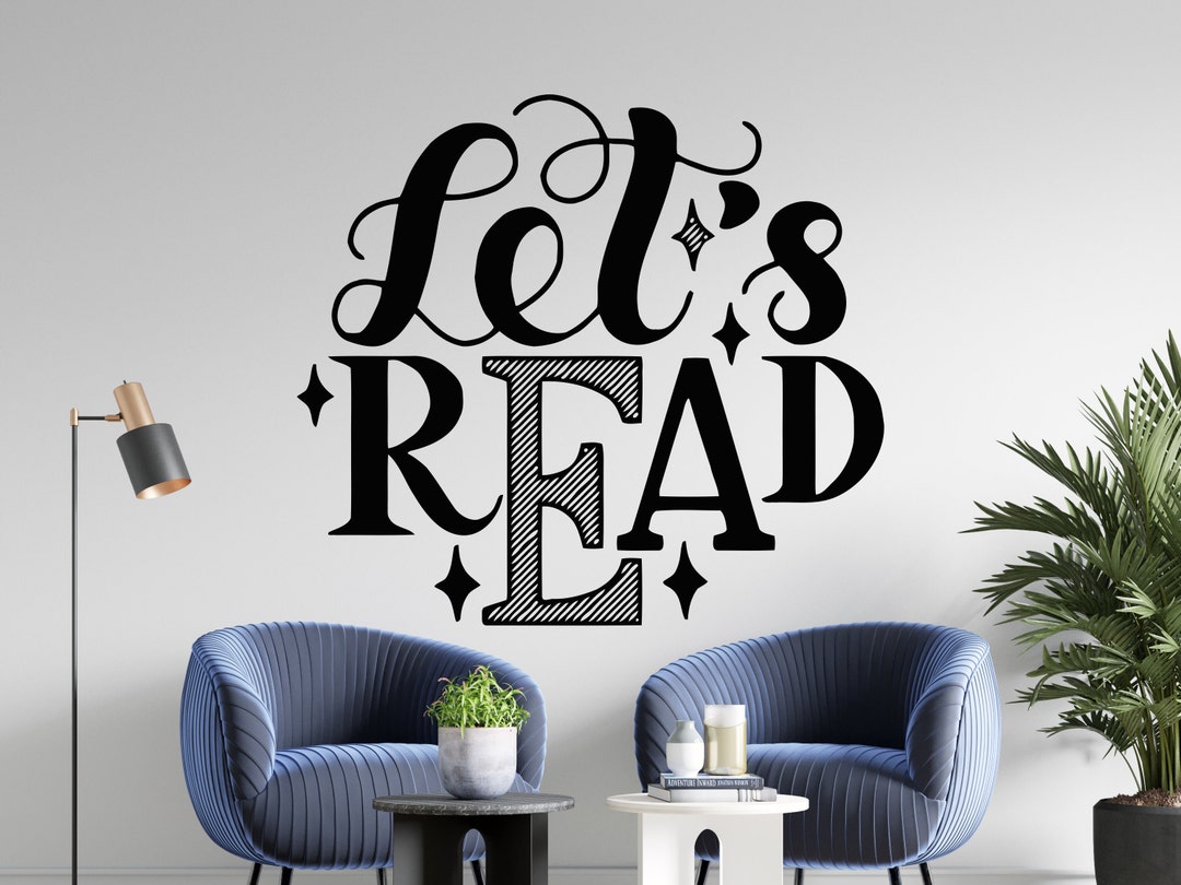 Books Wall Decal Reading Wall Decal Library Wall Decal Book Quote Wall