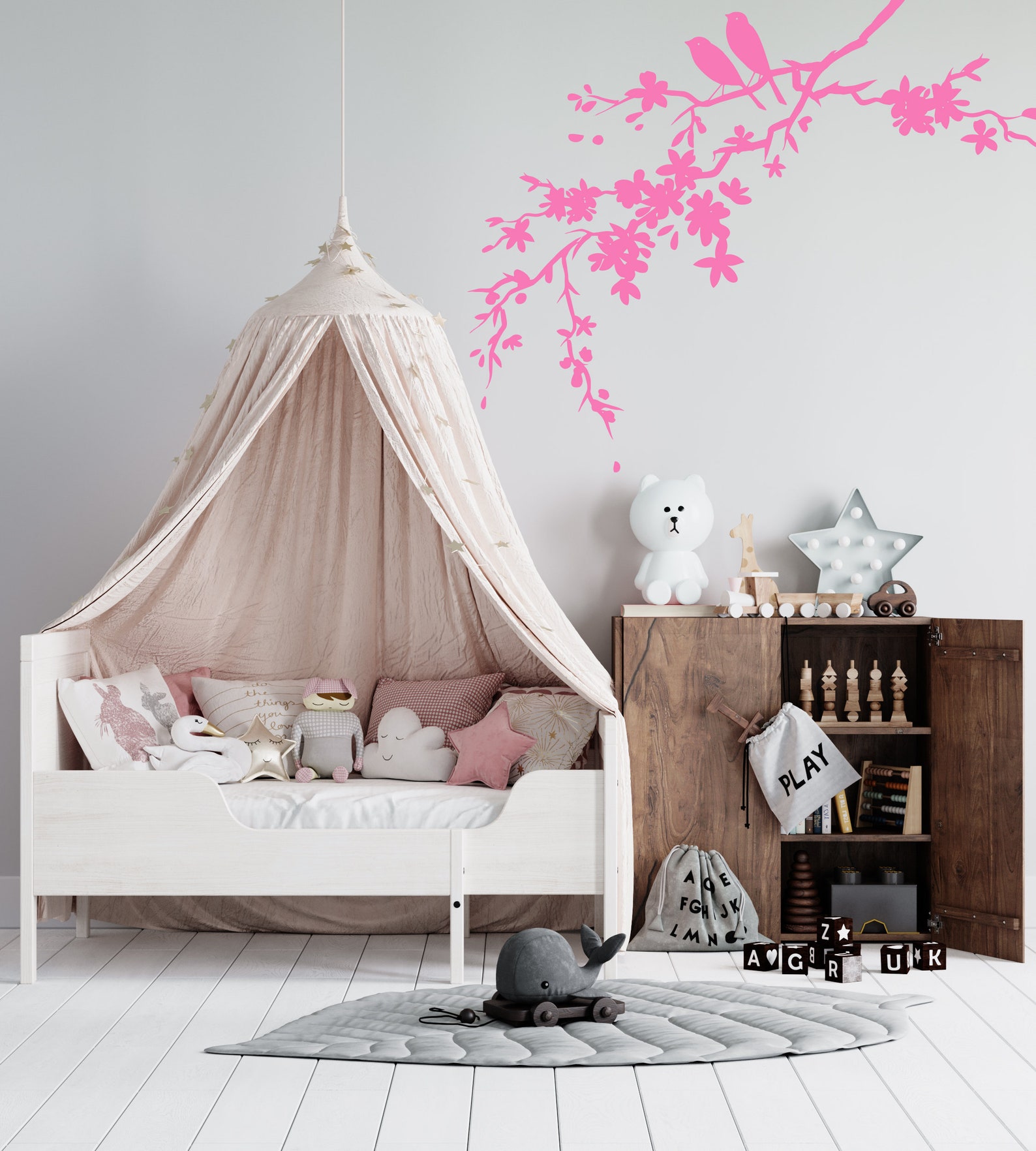 Tree Branch Wall Decal Tree Branch Wall Sticker Birds Wall Etsy