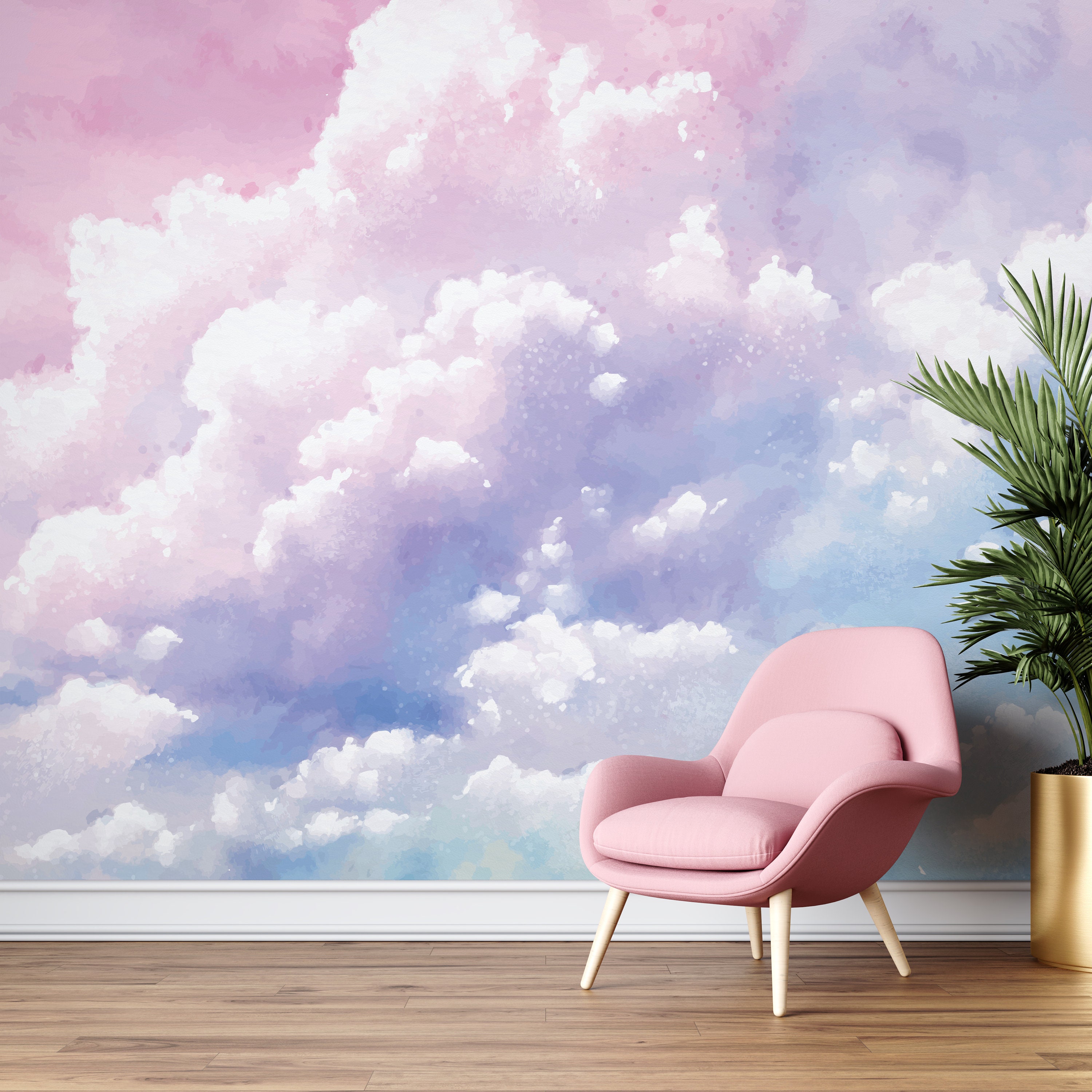 Blue Pink Wallpaper - Etsy Blue Pink Wallpaper - Etsy