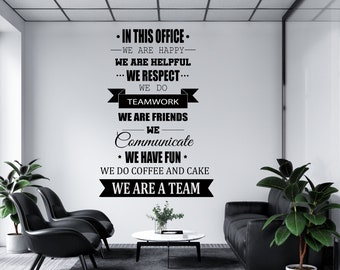 Office Wall Decal Teamwork Quote Wall Sticker Office Decor Inspire Office Quote Motivation Idea Wall Art (ITO)