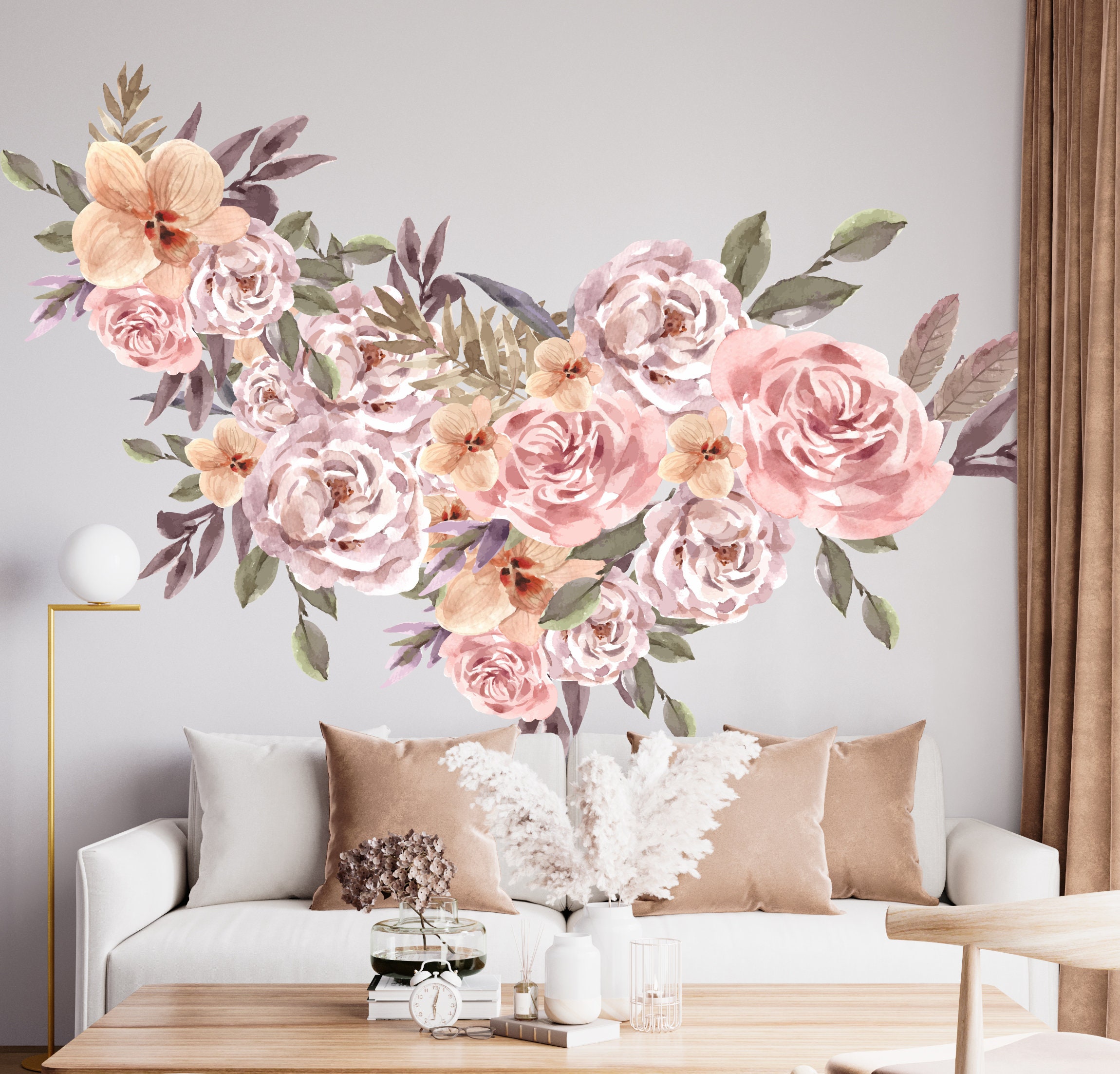 Flowers Wall Decal Floral Wall Decor for Nursery Room - Etsy