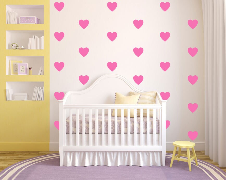 Heart Wall Decal Heart Wall Decor for Nursery Heart Etsy