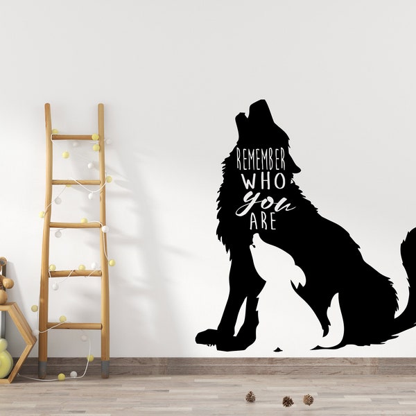 Wolf Wall Decal Etsy