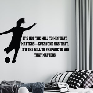 Girl Soccer Wall Decal | Soccer Player Wall Sticker | Soccer Wall Decor | sc7