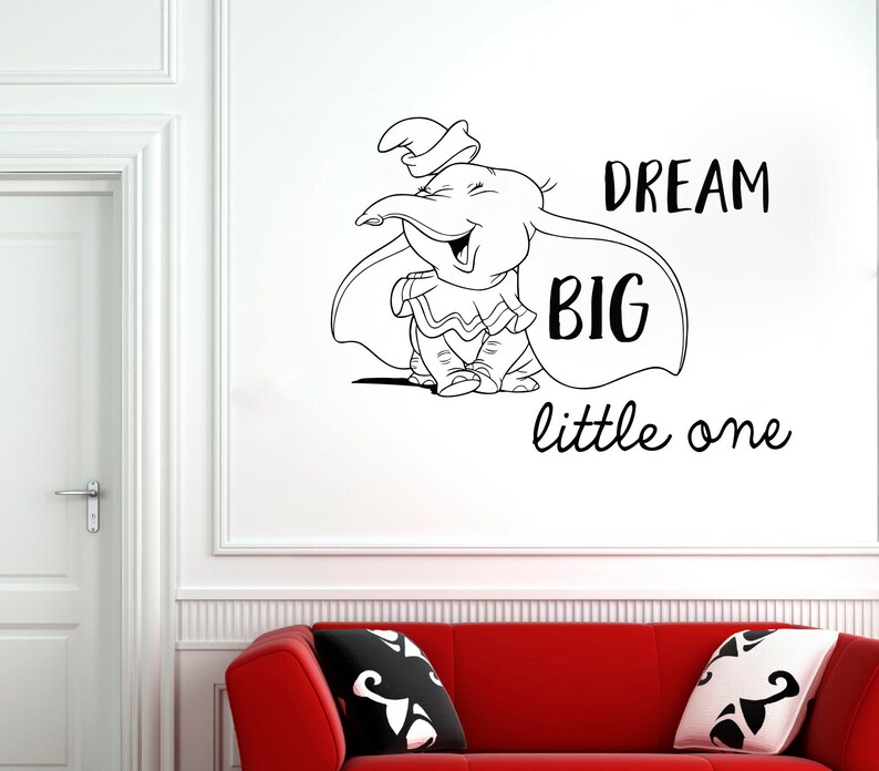 Dumbo Elephant Wall Decal Dumbo Wall Sticker Nursery Wall Etsy
