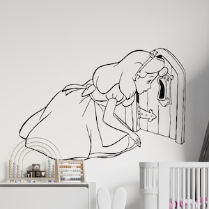 Alice in Wonderland Wall Decal | Alice in Wonderland Wall Decor | Alice in Wonderland Nursery Cartoon Wall Sticker AL21
