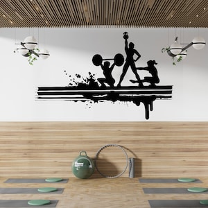 Fitness Wall Decal | Workout Wall Decal | Gym Wall Decor | Motivational Quote Wall Decal t771