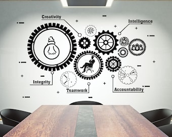 Teamwork Office Wall Decal: Inspirational Quote Sticker 2489re