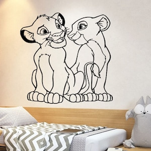 Wall Decal The Lion King Cartoon Wall Sticker Simba Wall Decal Nursery Wall Decor 4894