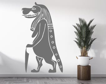 Muursticker Taweret: decor Egyptische godin, kamerkunst oud-Egypte, 2679