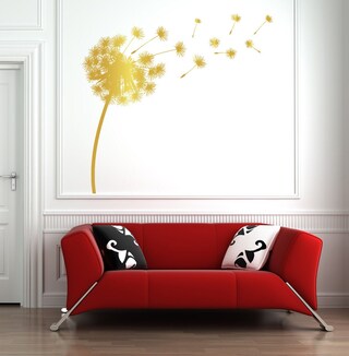 Ladinimo Adesivi Murali Colorati Con Dente Di Leone Che Soffia – 3 Fogli 90x30 Cm, Decorazione Parete Per Soggiorno, Camera Da Letto