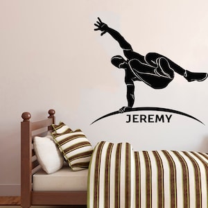 Gepersonaliseerde naam | Parkour-muursticker | Muursticker parkour | Parkour-muurdecoratie 2613