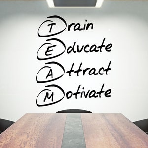 Office Wall Decal Teamwork Quote Wall Sticker Office Decor Inspire Office Quote Motivation Idea Wall Art 847re