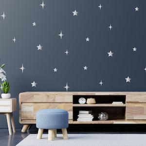 Stars Decals | Set of 250 Stars Stickers | Space Decal for Nursery CUS134