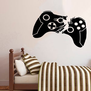 Calcomanía de pared para gamers, calcomanía de videojuegos, calcomanía de control, arte de pared para sala de juegos 3053
