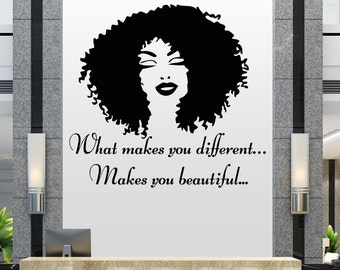 Belle Femme Africaine Mur Decal African Girl Wall Sticker Etsy Canada