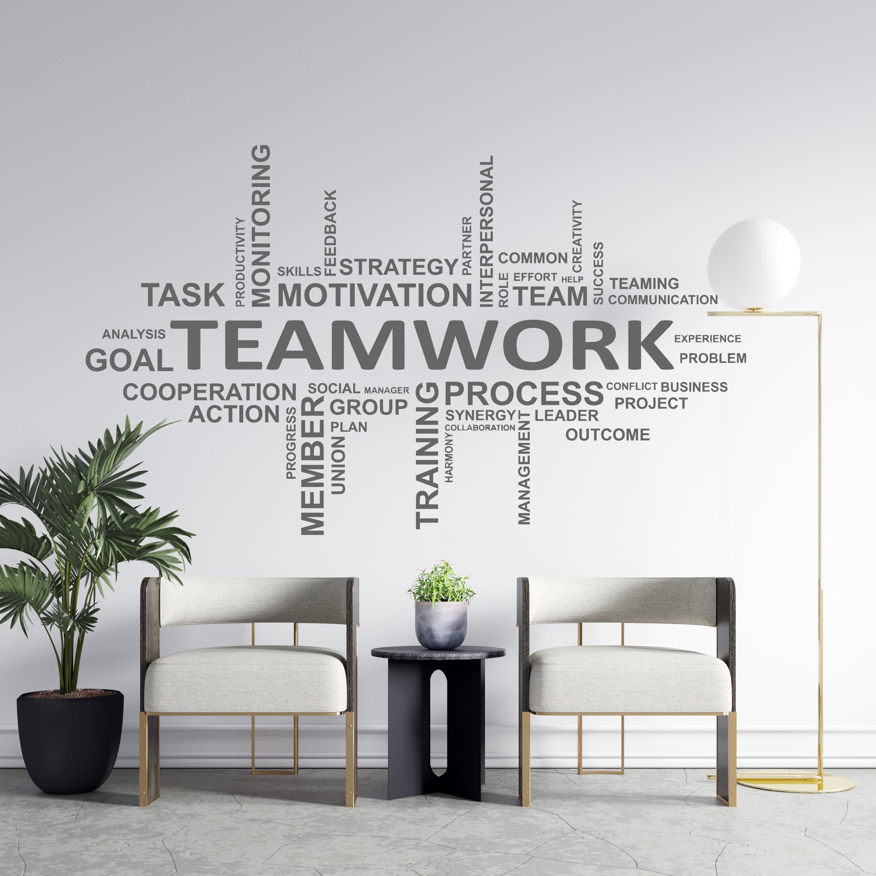 Office Wall Decal Teamwork Quote Wall Sticker Office Decor Etsy Australia