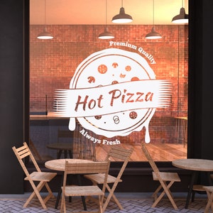 Sticker mural pizza | Autocollant en vinyle pour pizzeria | Décorations pour restaurant italien P16