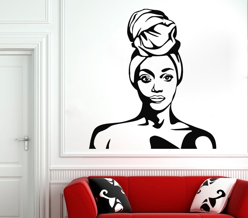 Beautiful African Woman Wall Decal African Girl Wall Sticker Etsy
