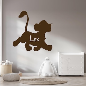 Wall Decal The Lion King Cartoon Wall Sticker Simba Wall Decal Nursery Wall Decor 4889