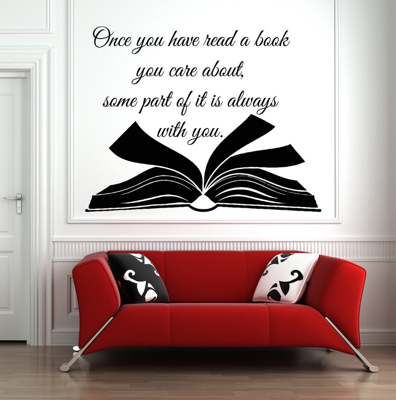 Books Wall Decal Reading Wall Decal Library Wall Decal Etsy