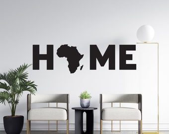 Wandtattoo Afrika Karte | Minimalistischer Kontinent Vinyl Sticker Decor AF15