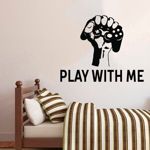 Gamer Wandtattoo | Videospiele Wandaufkleber | Controller Wandtattoo | Spielzimmer Wandkunst 3060