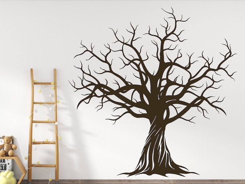 Tree Wall Decal Tree Branch Wall Sticker Tree Wall Decor Etsy
