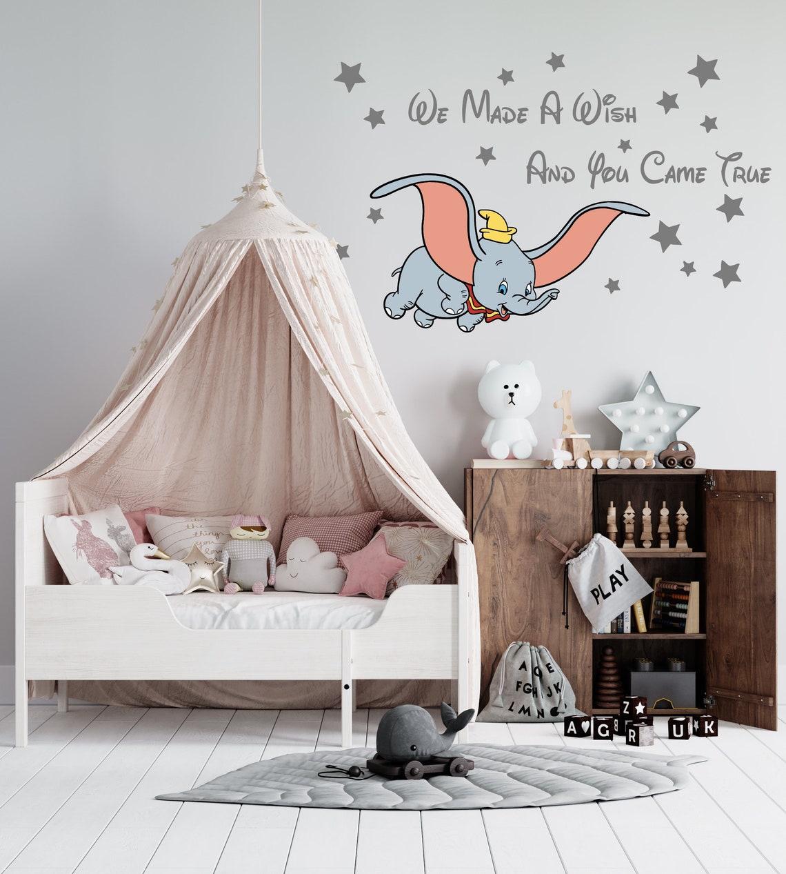 Dumbo Elephant Wall Decal Dumbo Wall Sticker Nursery Wall Etsy