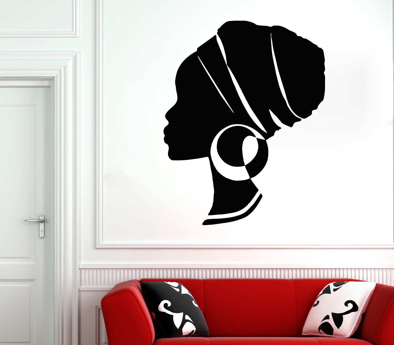 Beautiful African Woman Wall Decal African Girl Wall Sticker Etsy