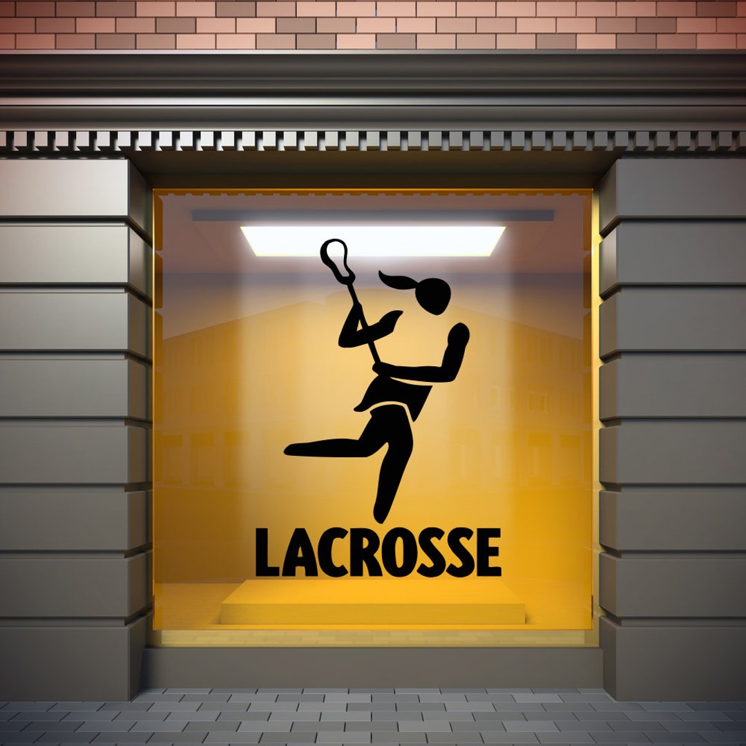 Lacrosse Wall Decal Lacrosse Wall Decor Custom Name Etsy