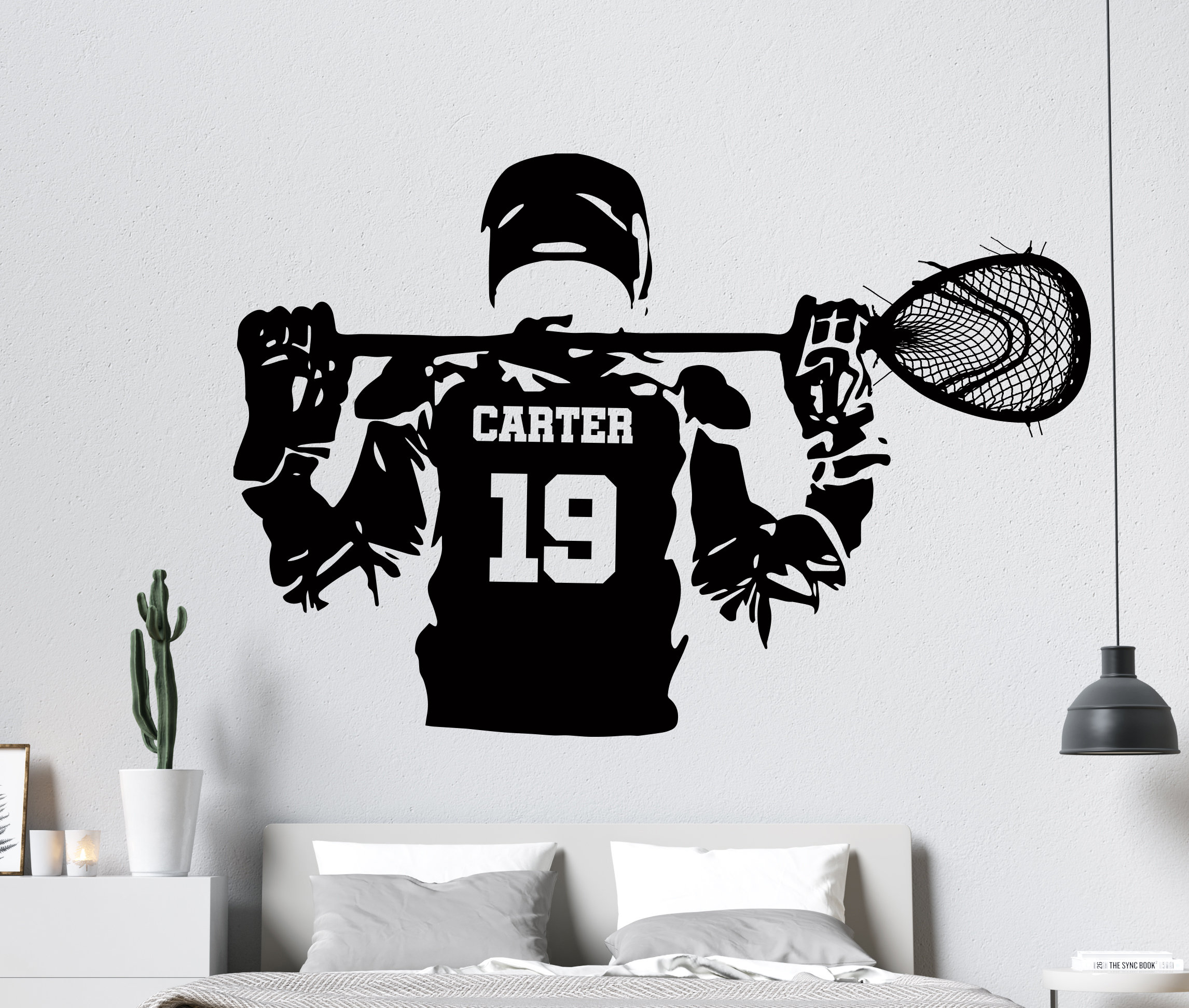 Lacrosse Goalie Stick Wall Decal Lacrosse Wall Decor Etsy