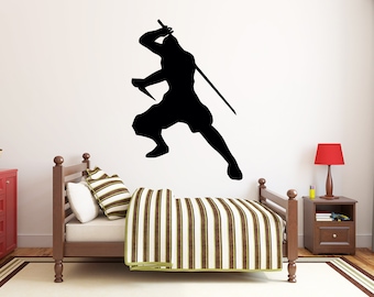 Adesivo Iron Lotus / Samurai Warrior / Decorazione murale rimovibile Ninja / Decorazione per la cameretta dei ragazzi / NJ5 - Italia