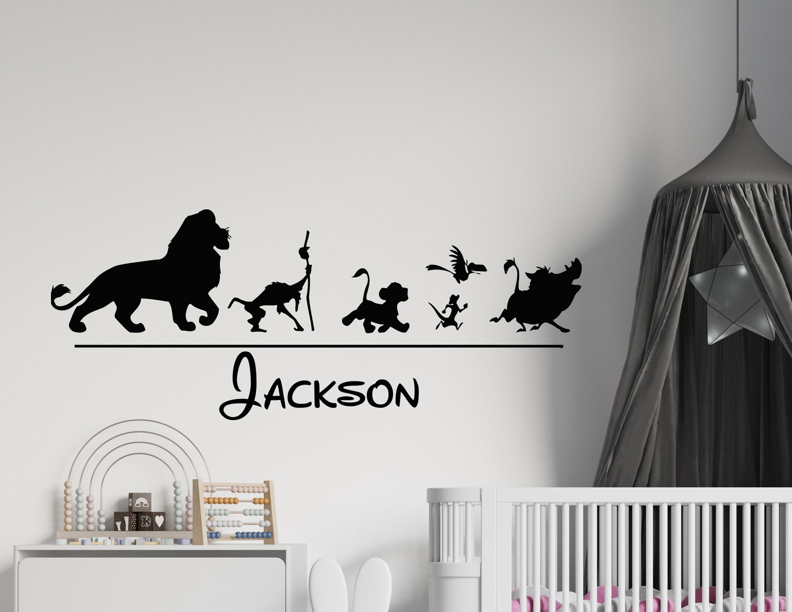 The Lion King Wall Decal Cartoon Wall Sticker Simba and Mufasa - Etsy