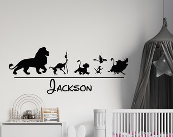 König der Löwen Aufkleber Kinderzimmer Wandaufkleber Simba und Mufasa Wandtattoo 4951
