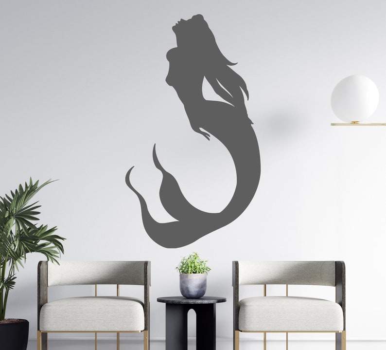 Mermaid Wall Decal: Removable Vinyl Wall Art 4311 - Etsy