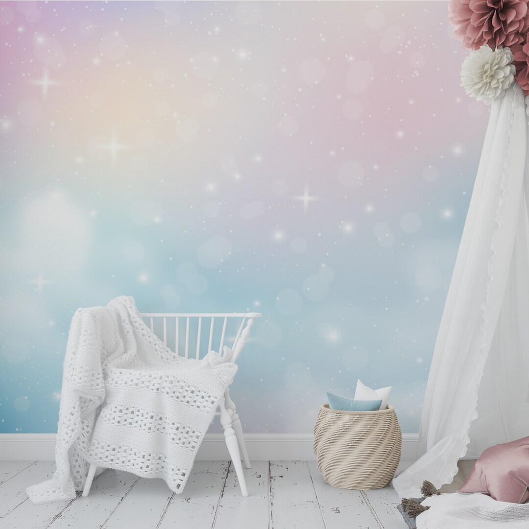 Dreamy Horizon | Pastel Rainbow Sky Wall Mural Peel and Stick | Kids ...