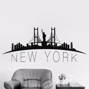 New York City decal City Sticker Skyscraper Wall Decal Window Sticker Room Vinyl sticker Building Decor house Sight Handmade t712